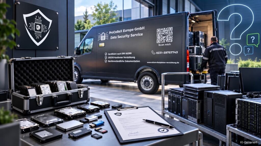 ProCoReX IT-Sicherheitslogistik bei der gesicherten Abholung am Ladehof
